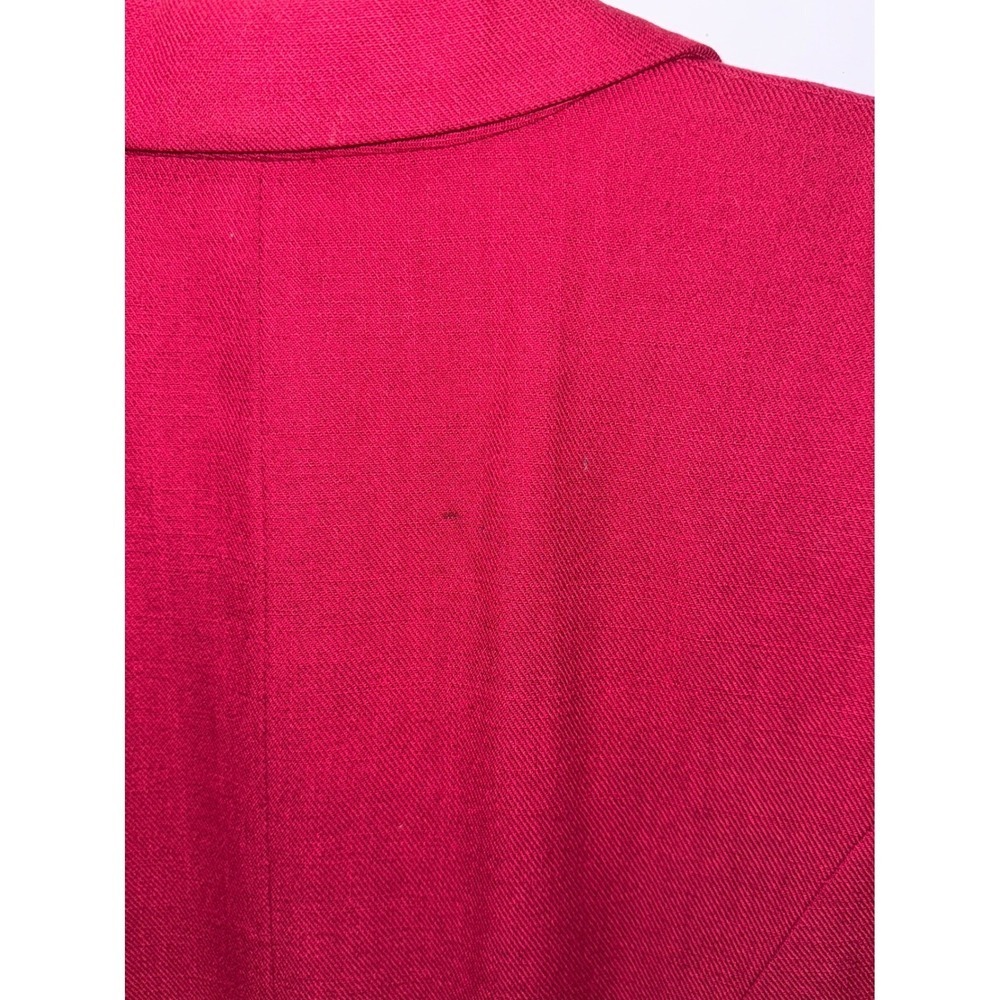 Dressbarn Red Blazer Jacket 3/4 Sleeve Single Breasted Classic Office 16W - Picture 9 of 12